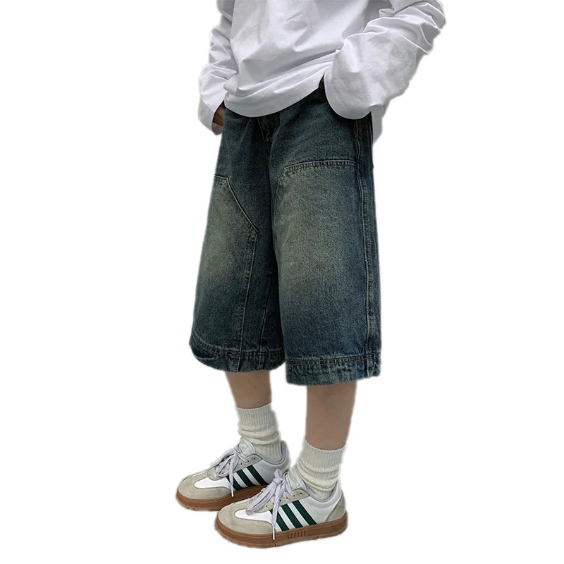 Baggy Jean Shorts Washed